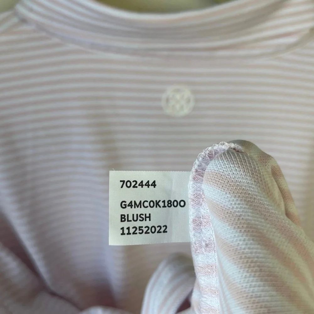 G/FORE Blush Feeder Stripe Tech Pique Polo